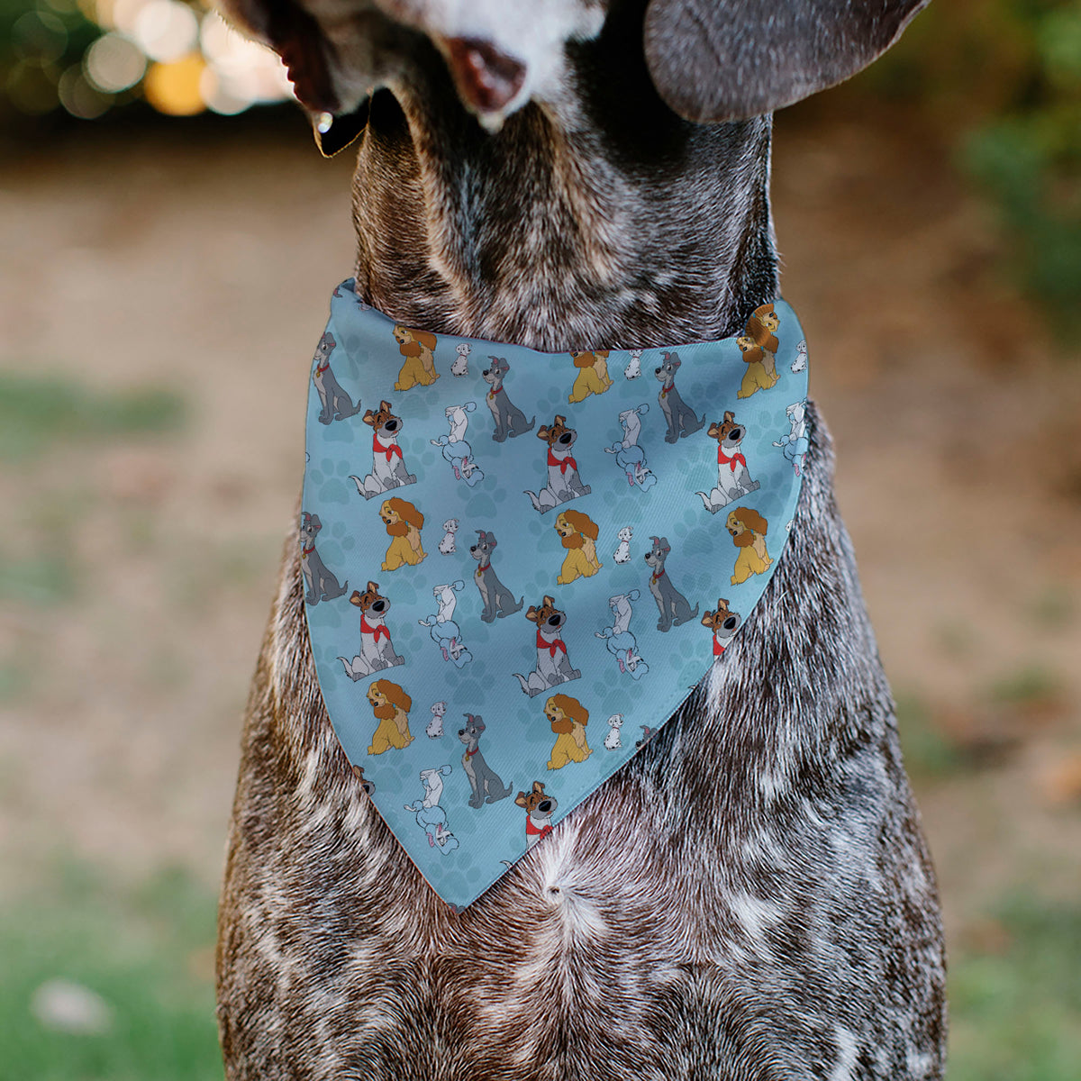 Pet Bandana - Disney Dogs 5-Dog Group Collage/Paws Blues Pet Bandanas Disney