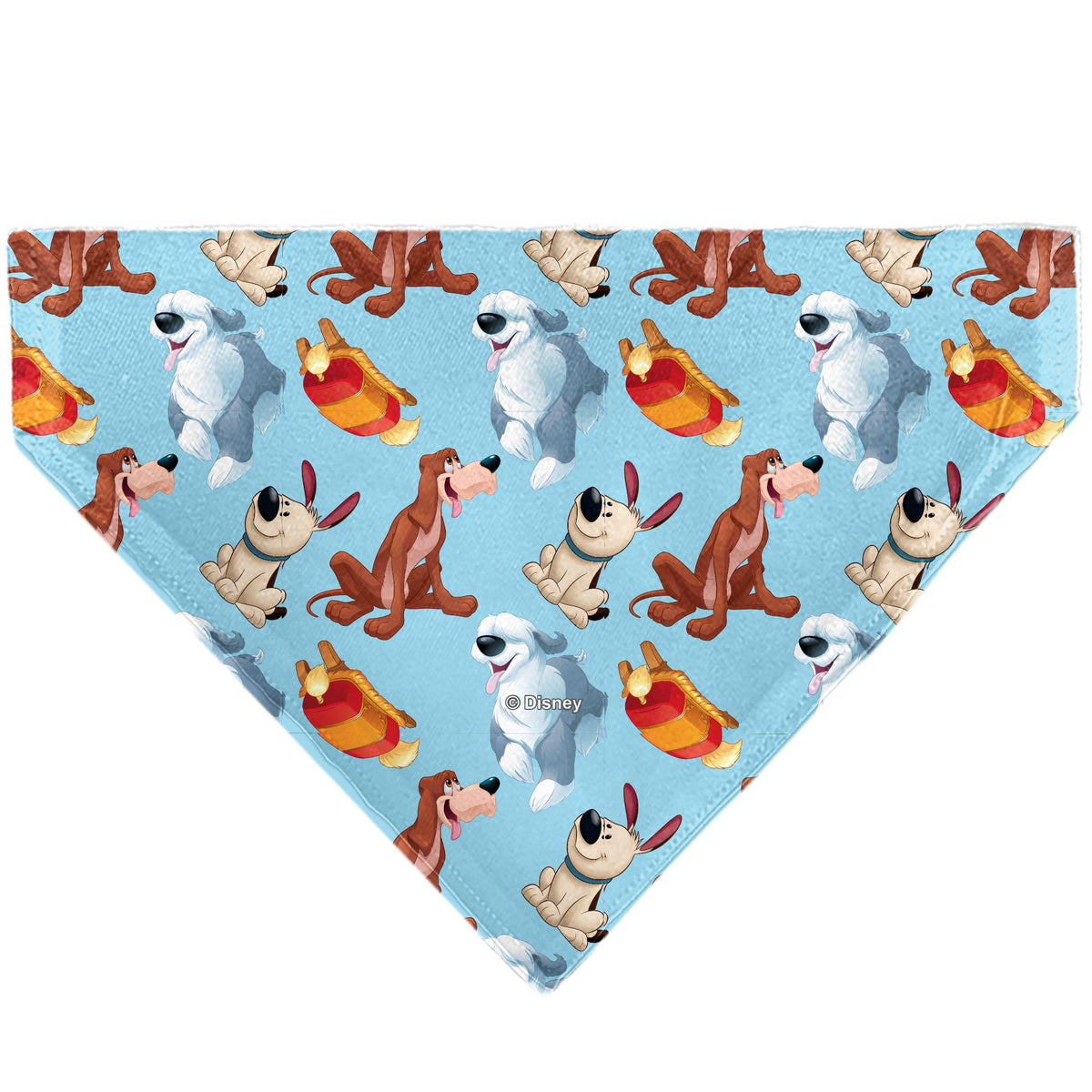 Pet Bandana - Disney Princess Dogs 4-Dog Group Collage/Paws Blues Pet Bandanas Disney