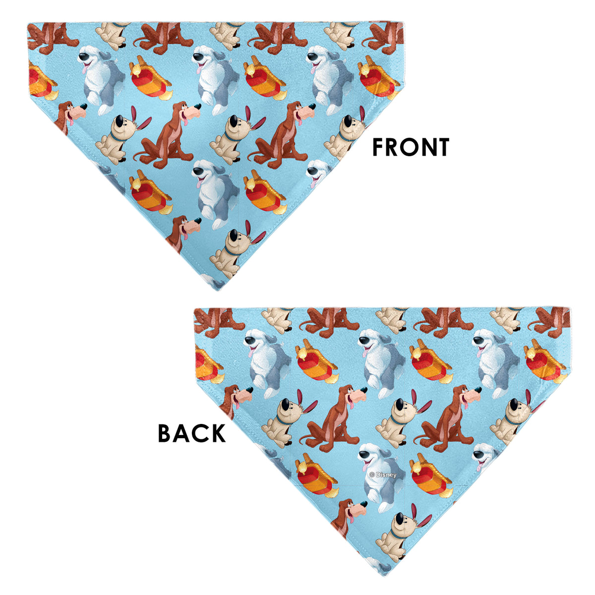 Pet Bandana - Disney Princess Dogs 4-Dog Group Collage/Paws Blues Pet Bandanas Disney