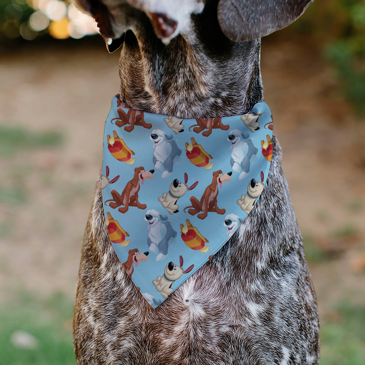 Pet Bandana - Disney Princess Dogs 4-Dog Group Collage/Paws Blues Pet Bandanas Disney