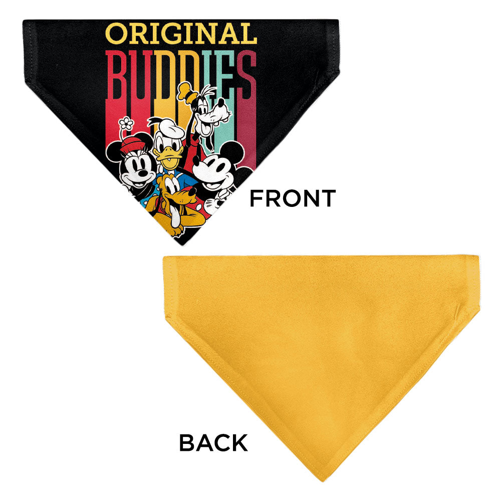 Pet Bandana - Disney Fab Five ORIGINAL BUDDIES Group Pose Black Pet Bandanas Disney