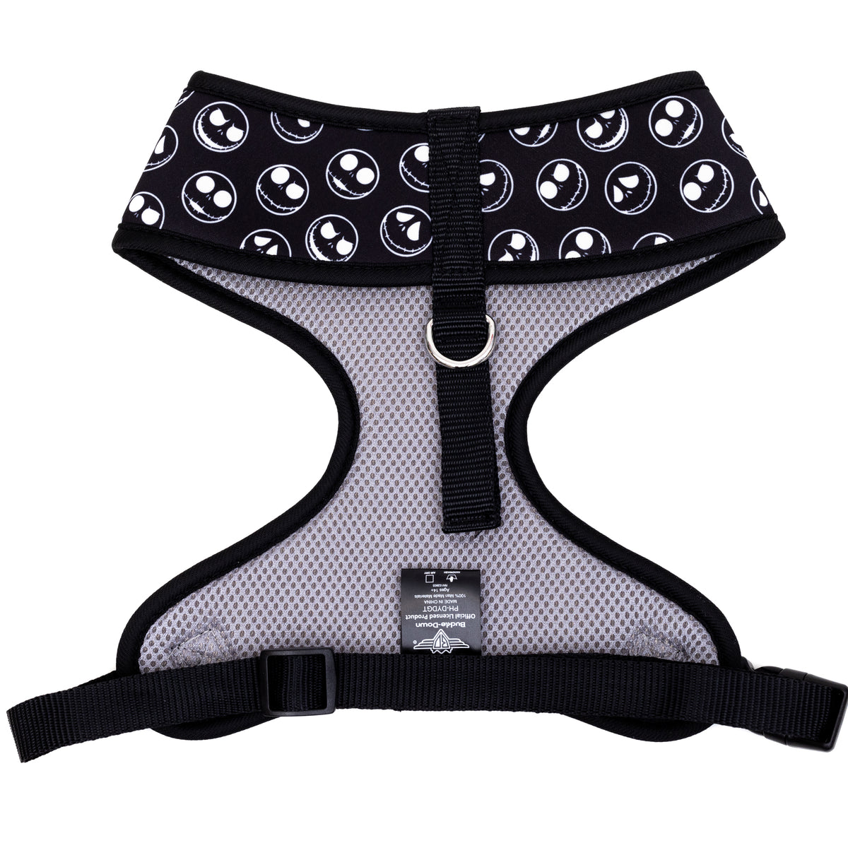 Pet Harness - The Nightmare Before Christmas Jack Expressions All Over Black/White Pet Harnesses Disney   