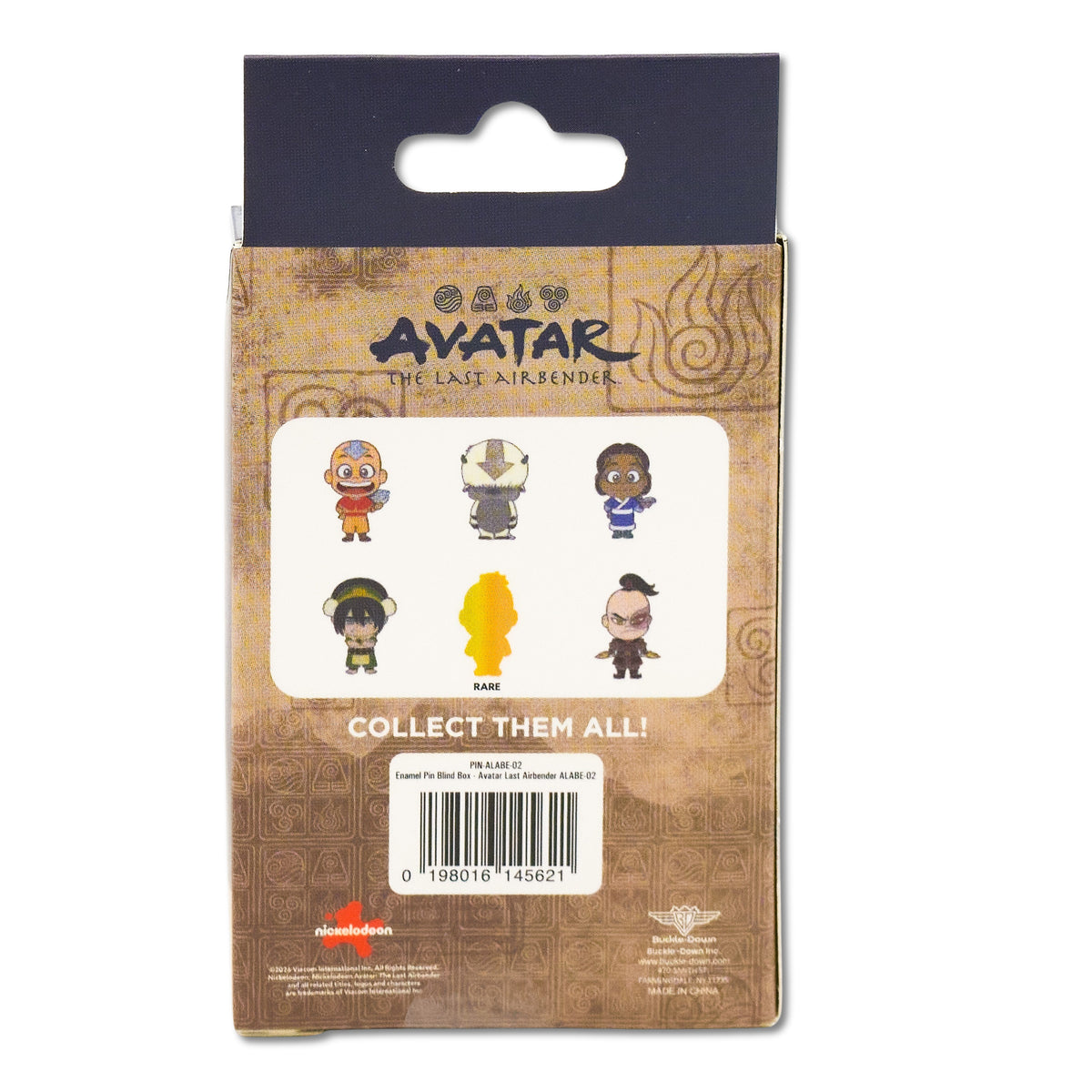 Nickelodeon Avatar: The Last Airbender Mystery Enamel Pin Blind Box Series, Aang and Momo, Appa, Katara, Sokka, Toph Beifong, or Zuko Blind Box Pins Nickelodeon