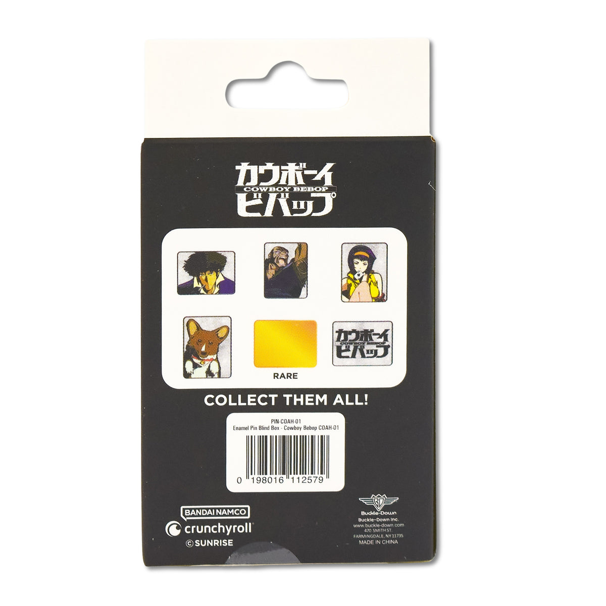 Cowboy Bebop Mystery Enamel Pin Blind Box Series, Ein, Edward, Faye, Jet Black, Title Logo, or Spike Spiegel Blind Box Pins Cowboy Bebop