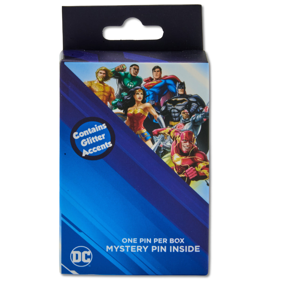 DC Comics Mystery Enamel Pin Blind Box Series, Aquaman, Batman, Flash, Green Lantern, Superman, or Wonder Woman Blind Box Pins DC Comics