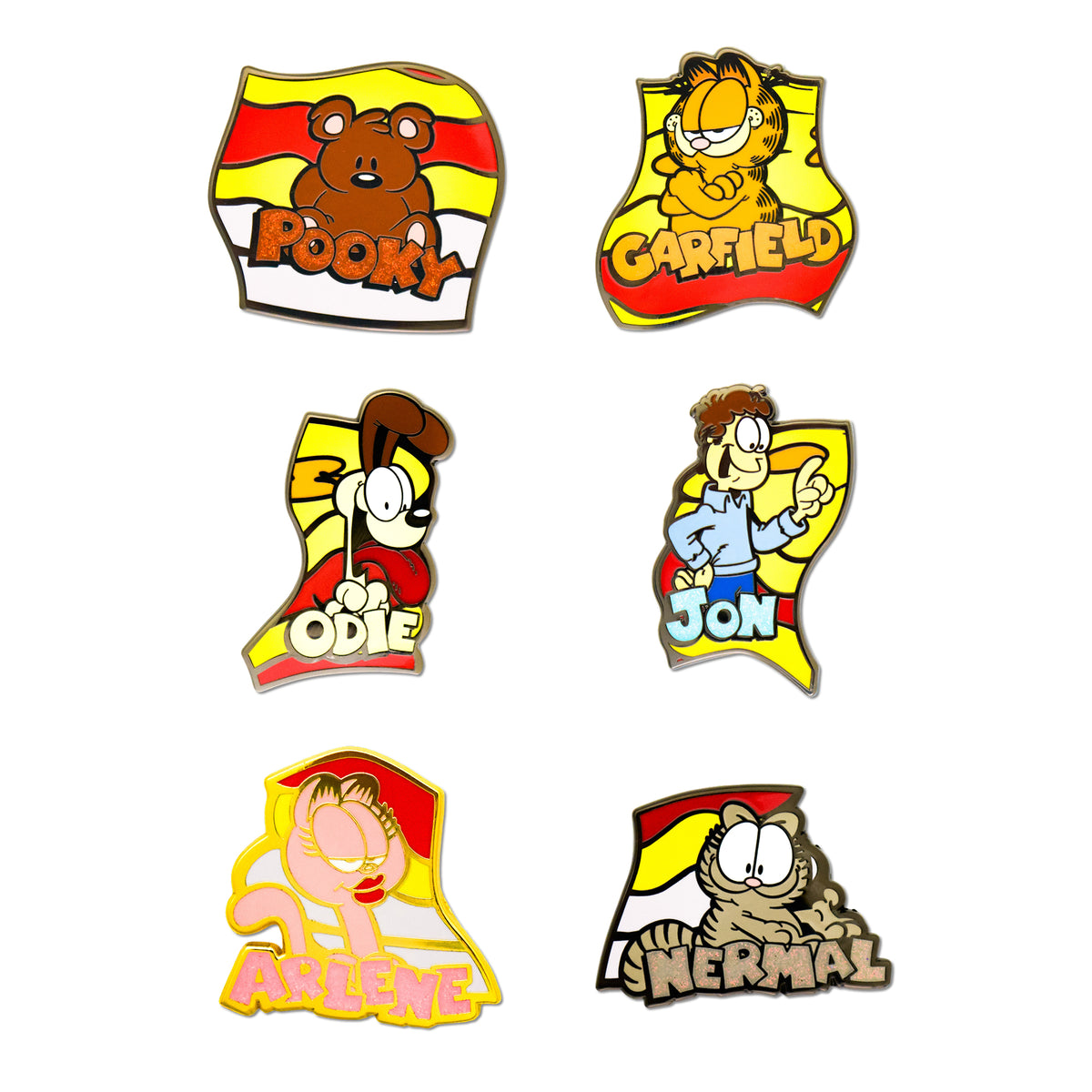 Garfield Puzzle Mystery Enamel Pin Blind Box Series, Garfield, Jon, Odie, Arlene, Nermal, or Pooky Blind Box Pins Garfield