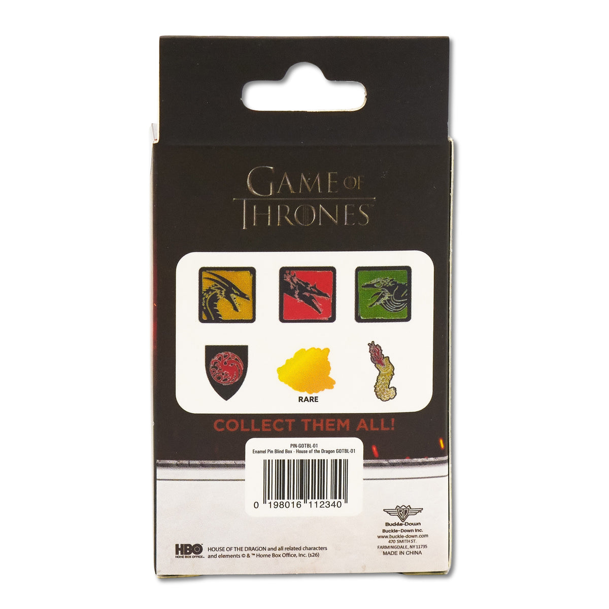 House of the Dragon Mystery Enamel Pin Blind Box Series, Dragon's Fire, Vhagar, Caraxes, Syrax, Dragon Eye, or Targaryen Sigil Blind Box Pins House of the Dragon