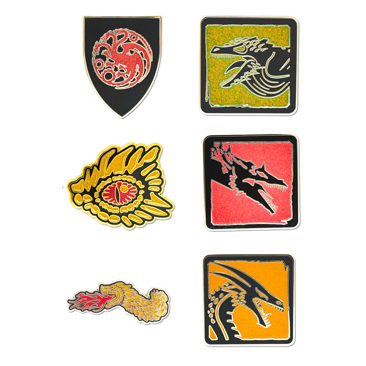 House of the Dragon Mystery Enamel Pin Blind Box Series, Dragon's Fire, Vhagar, Caraxes, Syrax, Dragon Eye, or Targaryen Sigil Blind Box Pins House of the Dragon