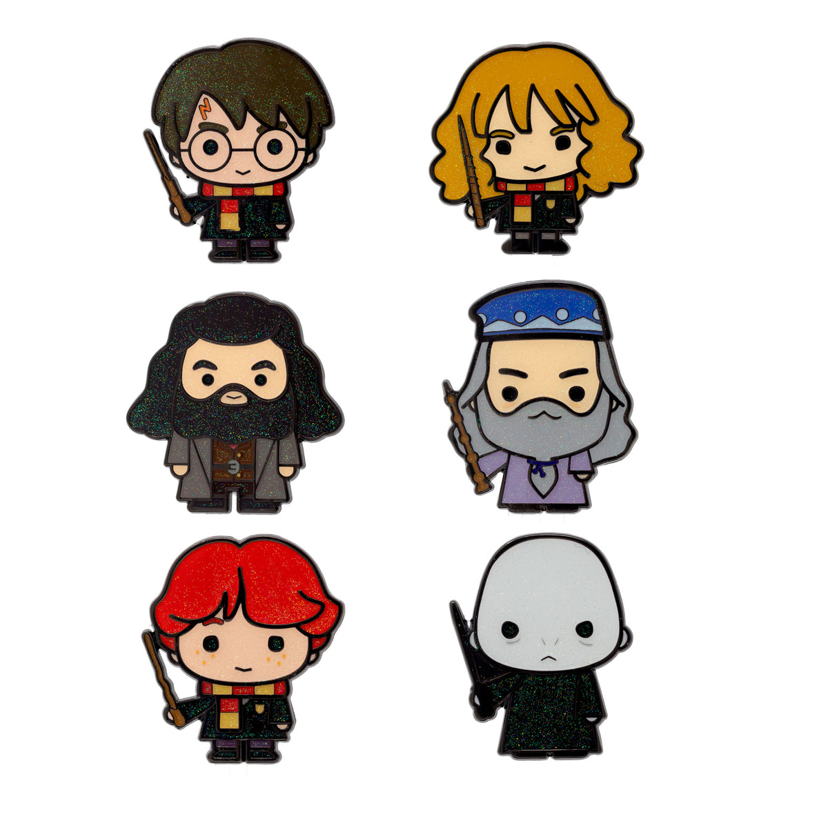 Harry Potter Mystery Enamel Pin Blind Box Series, Harry Potter, Ron Weasley, Hermione Granger, Dumbledore, Hagrid, or Voldemort Blind Box Pins Harry Potter