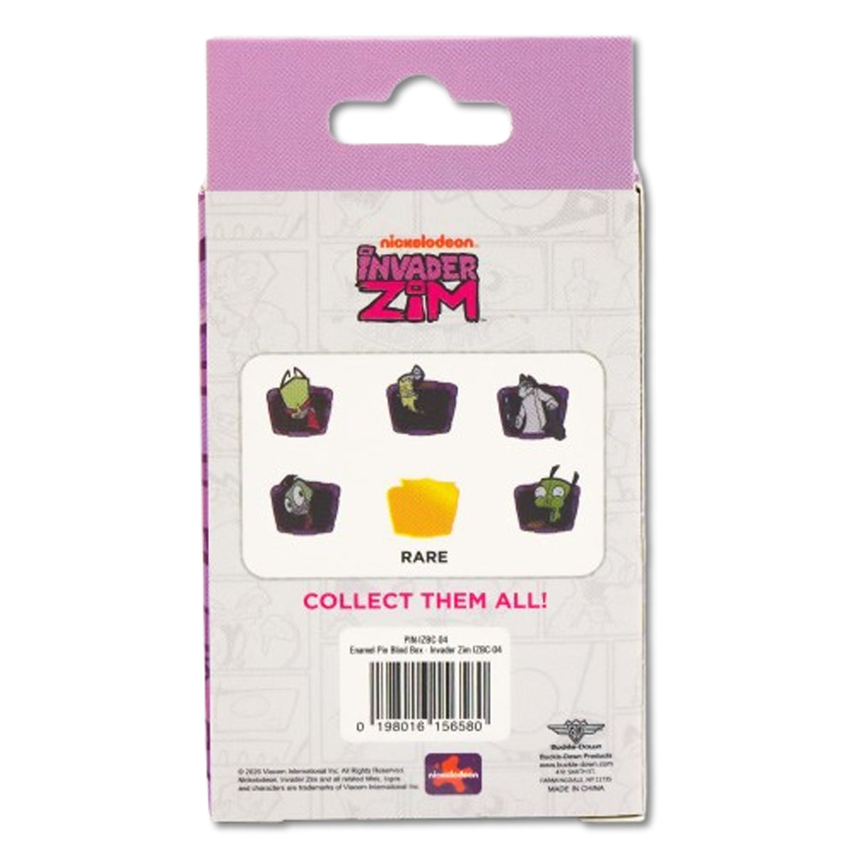 Invader Zim TV Frame Mystery Enamel Pin Blind Box Series, GIR, Zim, Ms. Bitters, Gaz, Zim Human, or Professor Membrane Blind Box Pins Invader Zim