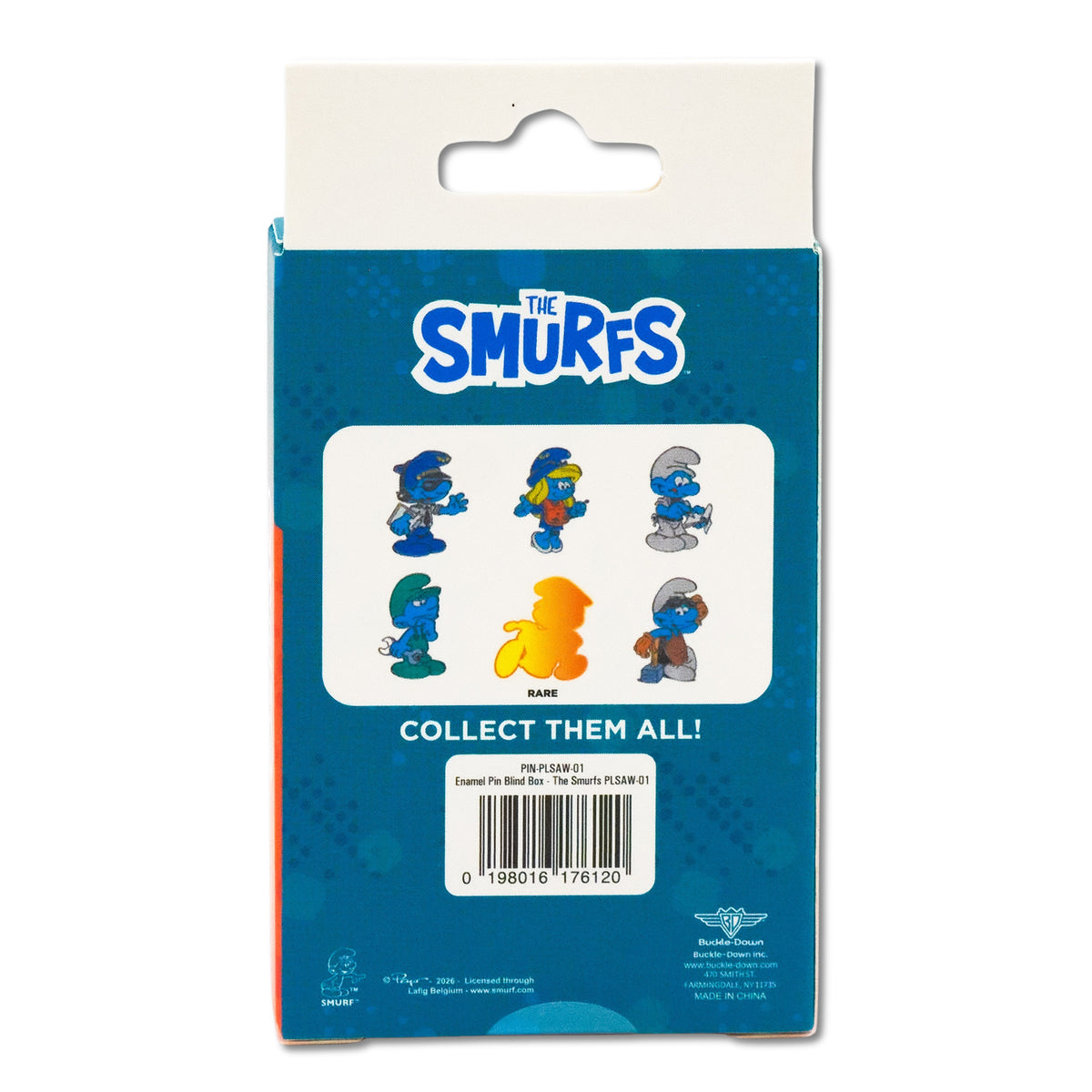 The Smurfs Working Mystery Enamel Pin Blind Box Series, Pilot, Blacksmith, Mechanic, Postman, Waiter, or Hostess Blind Box Pins The Smurfs