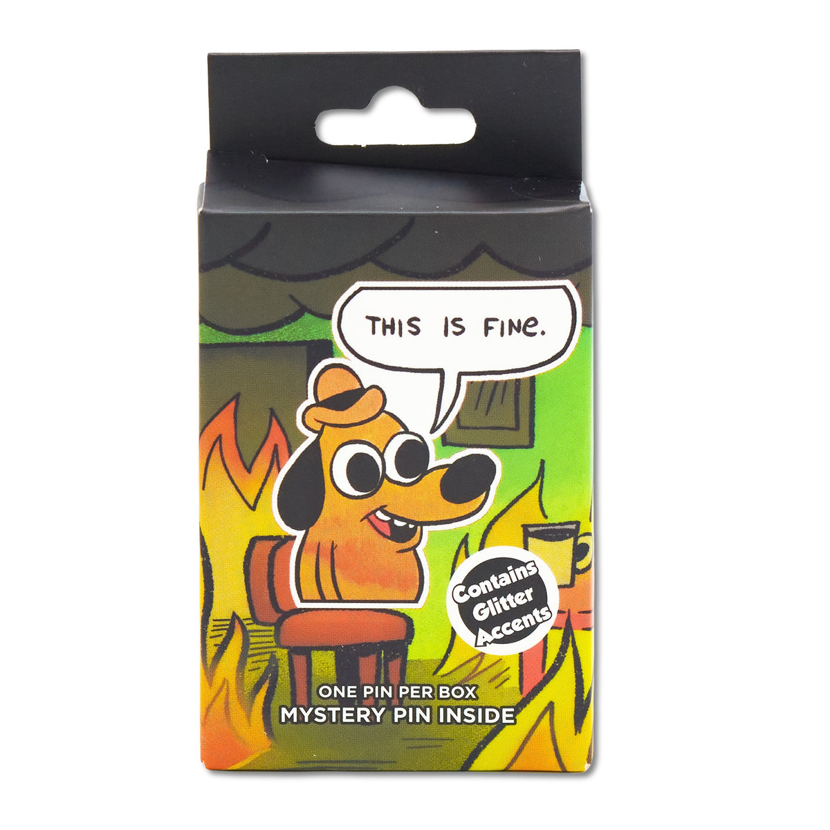 This is Fine Mystery Enamel Pin Blind Box Series, This is Fine, That's Okay, I'm Okay, Melting, Sitting, or Drinking Coffee Blind Box Pins This is Fine