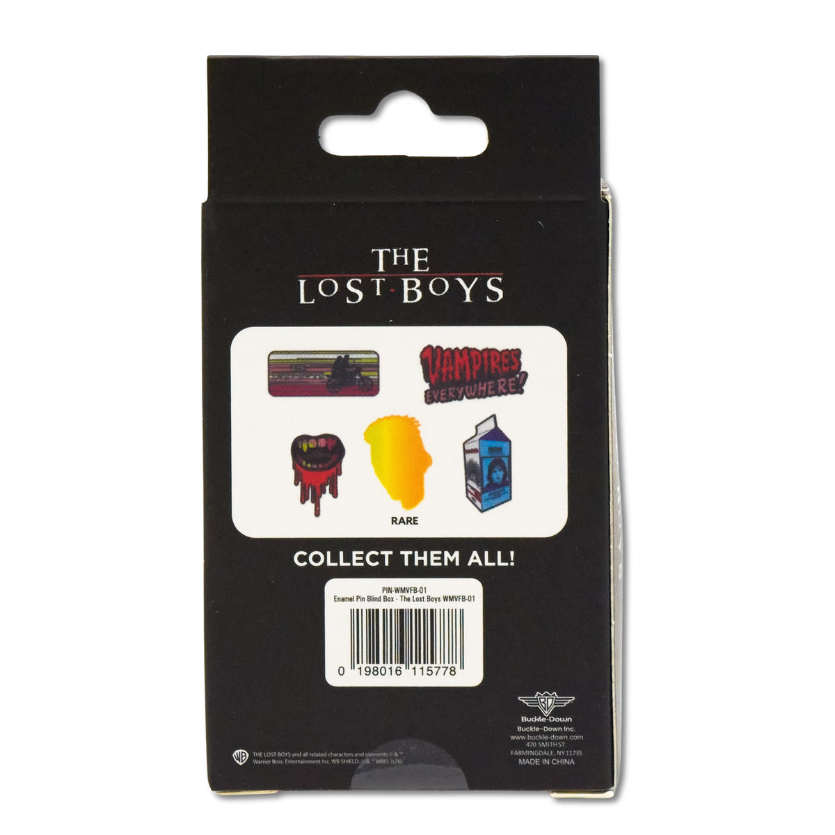 The Lost Boys Mystery Enamel Pin Blind Box Series, Vampires Everywhere, Teeth, Motorcycle Title Logo, Milk Carton, or David Blind Box Pins The Lost Boys