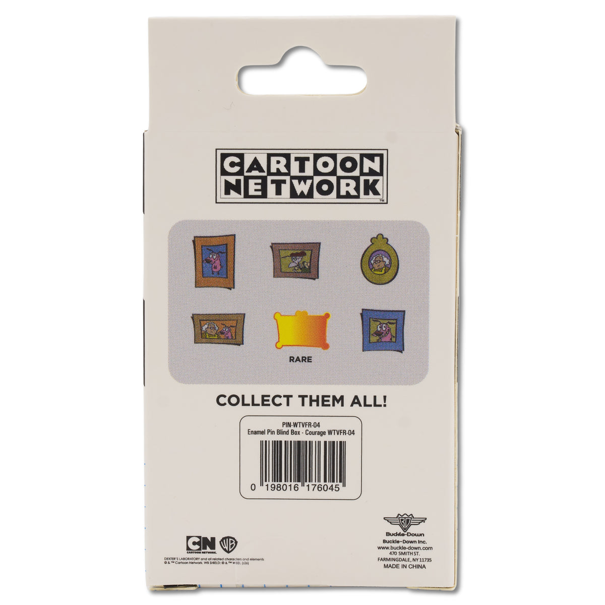 Courage the Cowardly Dog Mystery Enamel Pin Blind Box Portrait Series, Courage Worried, Eustace, Muriel, Muriel and Courage, Muriel and Eustace, or Courage Smiling Blind Box Pins Courage the Cowardly Dog