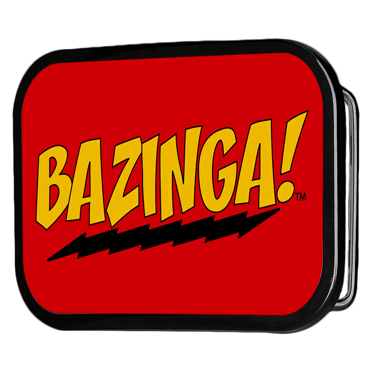BAZINGA! FCG Red Gold Black - Chrome Rock Star Buckle Belt Buckles The Big Bang Theory