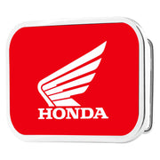 HONDA Motorcycle Framed FCG Red/White - Chrome Rock Star Buckle Belt Buckles Honda Motorsports