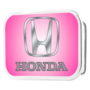 Honda Logo Framed FCG Pink Silver-Fade - Chrome Rock Star Buckle Belt Buckles Honda