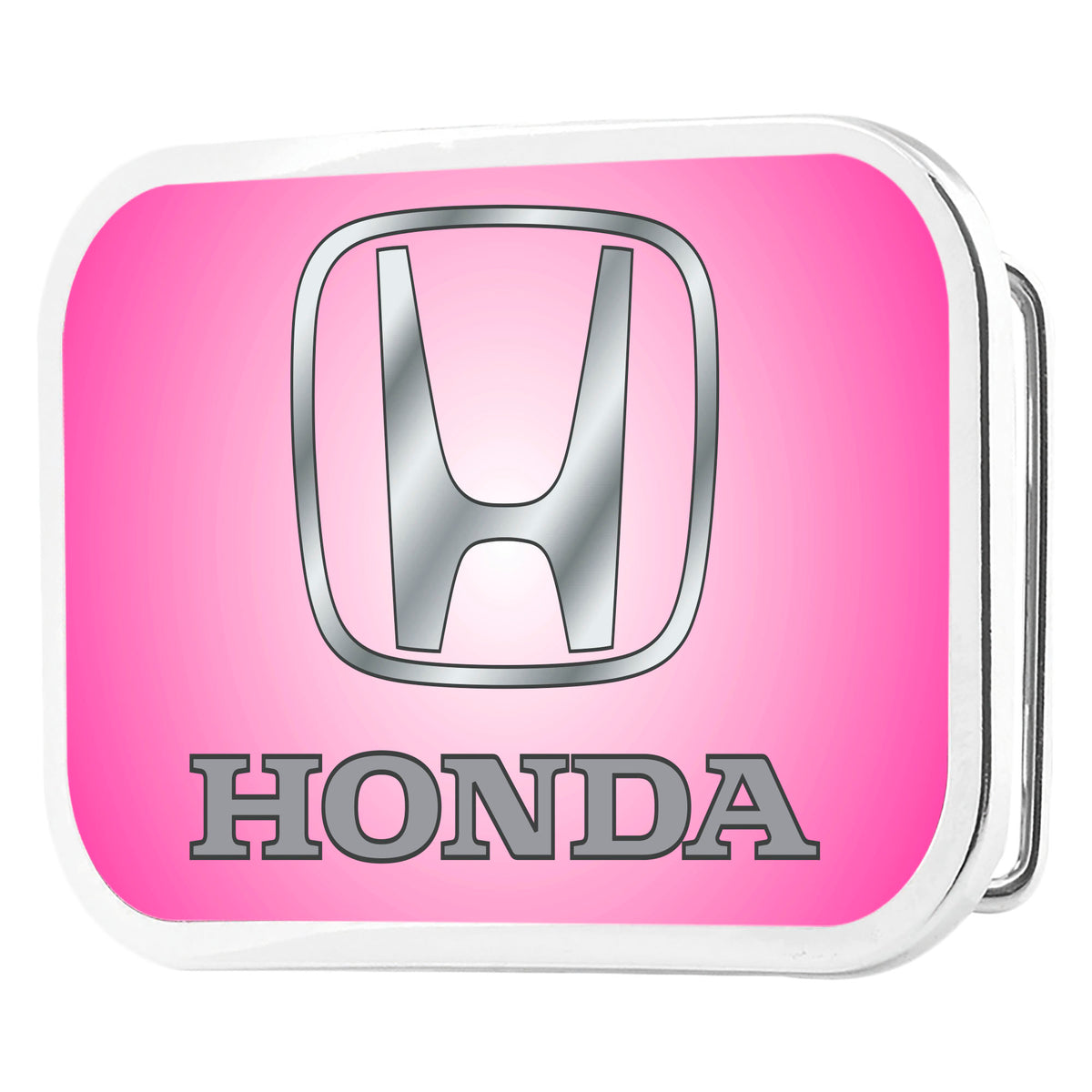Honda Logo Framed FCG Pink Silver-Fade - Chrome Rock Star Buckle Belt Buckles Honda