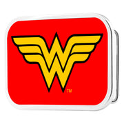 Wonder Woman Logo Framed FCG Red - Chrome Rock Star Buckle Belt Buckles DC Comics