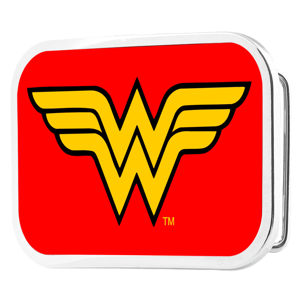 Wonder Woman Logo Framed FCG Red - Chrome Rock Star Buckle Belt Buckles DC Comics