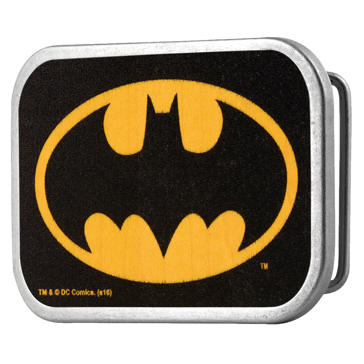 Batman Framed FCWood Black/Yellow - Matte Rock Star Buckle Belt Buckles DC Comics