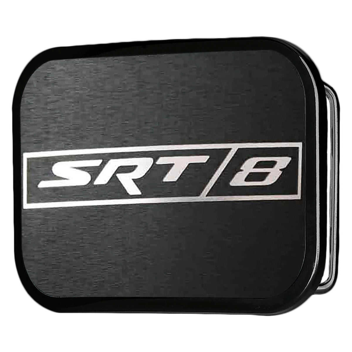 SRT-8 Logo Framed Reverse Brushed - Black Rock Star Buckle Belt Buckles Dodge