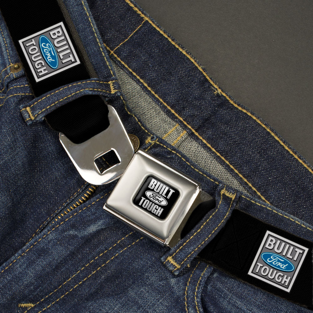 Built Ford Tough Seatbelt Belt - Built Ford Tough Logo REPEAT Webbing Seatbelt Belts Ford