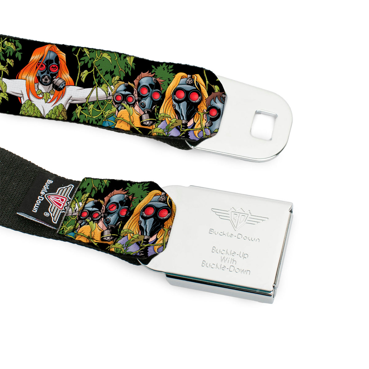 Gas Masked POISON IVY Full Color Seatbelt Belt - Detective Comics Issue #752 Cover Gas Masked POISON IVY Webbing Seatbelt Belts DC Comics