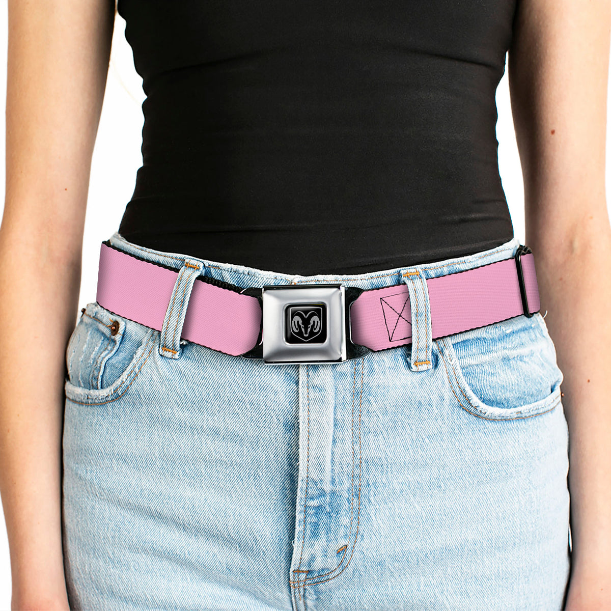 Ram Seatbelt Belt - Baby Pink Webbing Seatbelt Belts Ram