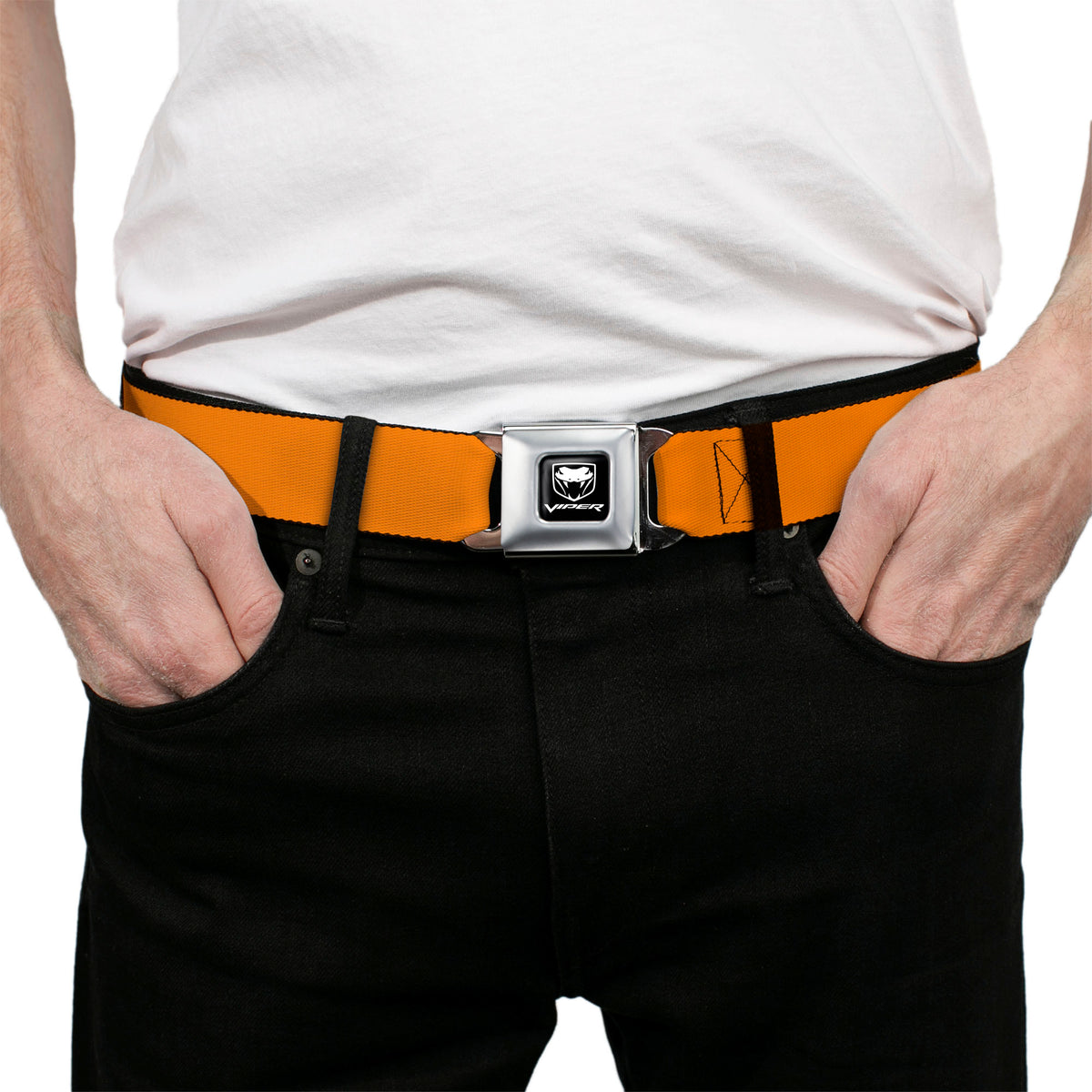 Dodge Viper Seatbelt Belt - Orange Webbing Seatbelt Belts Dodge