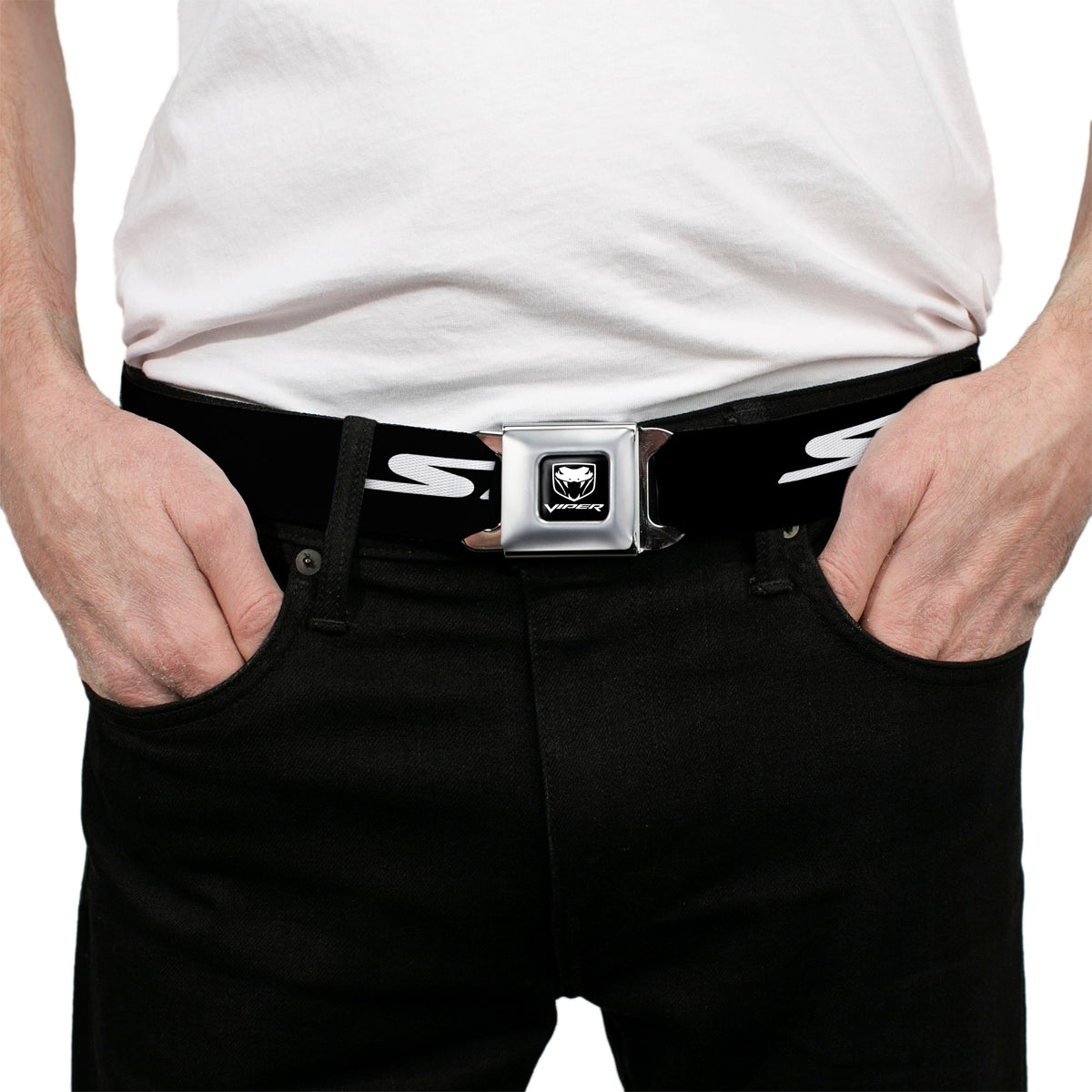 Dodge Viper Seatbelt Belt - SRT Black/Red/White Webbing Seatbelt Belts Dodge
