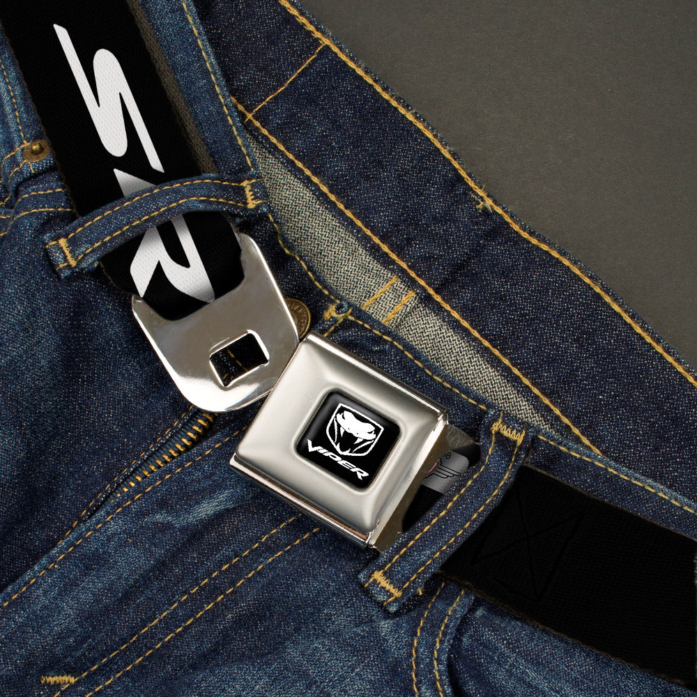 Dodge Viper Seatbelt Belt - SRT Black/White Webbing Seatbelt Belts Dodge