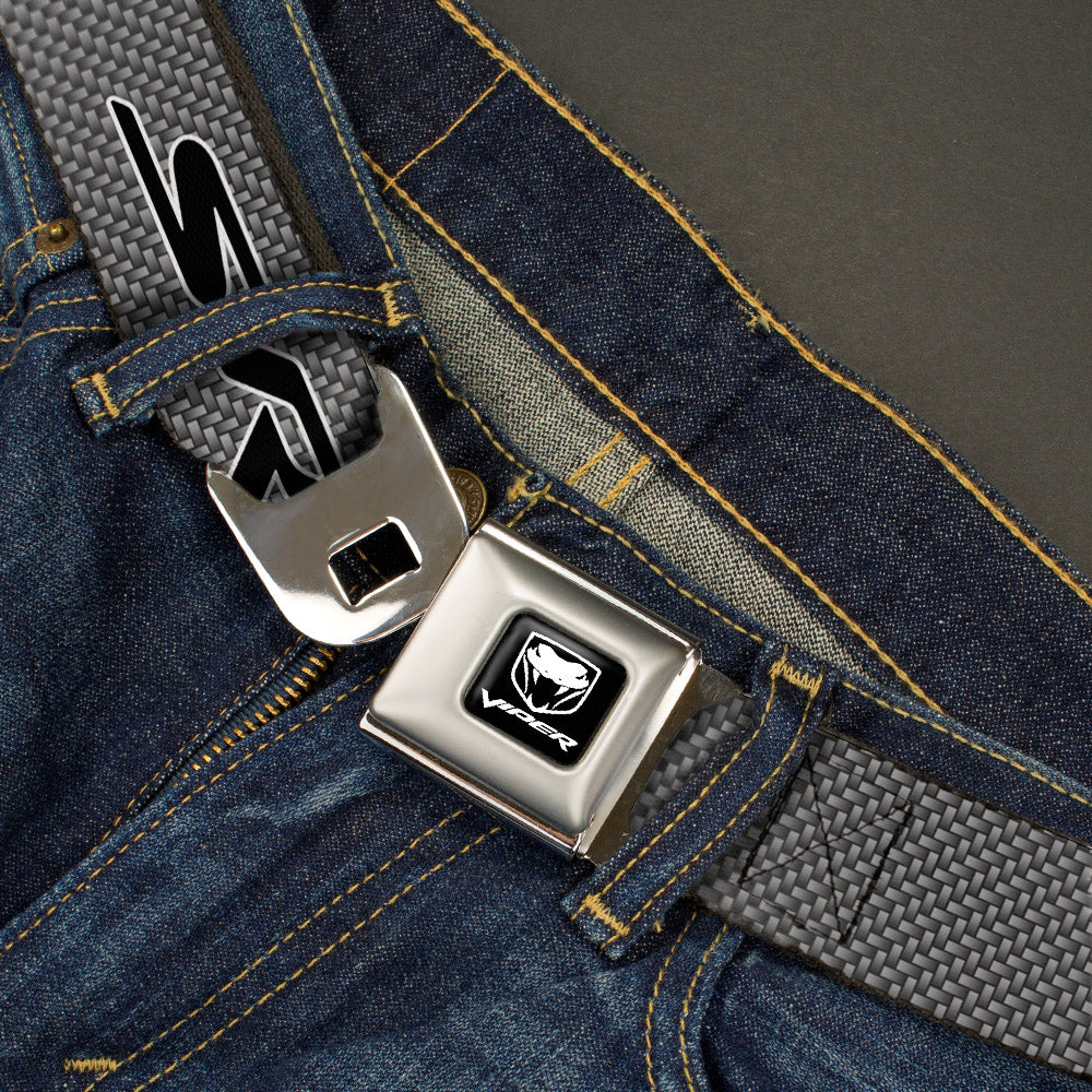 Dodge Viper Seatbelt Belt - SRT Carbon Fiber Silver/White/Black Webbing Seatbelt Belts Dodge