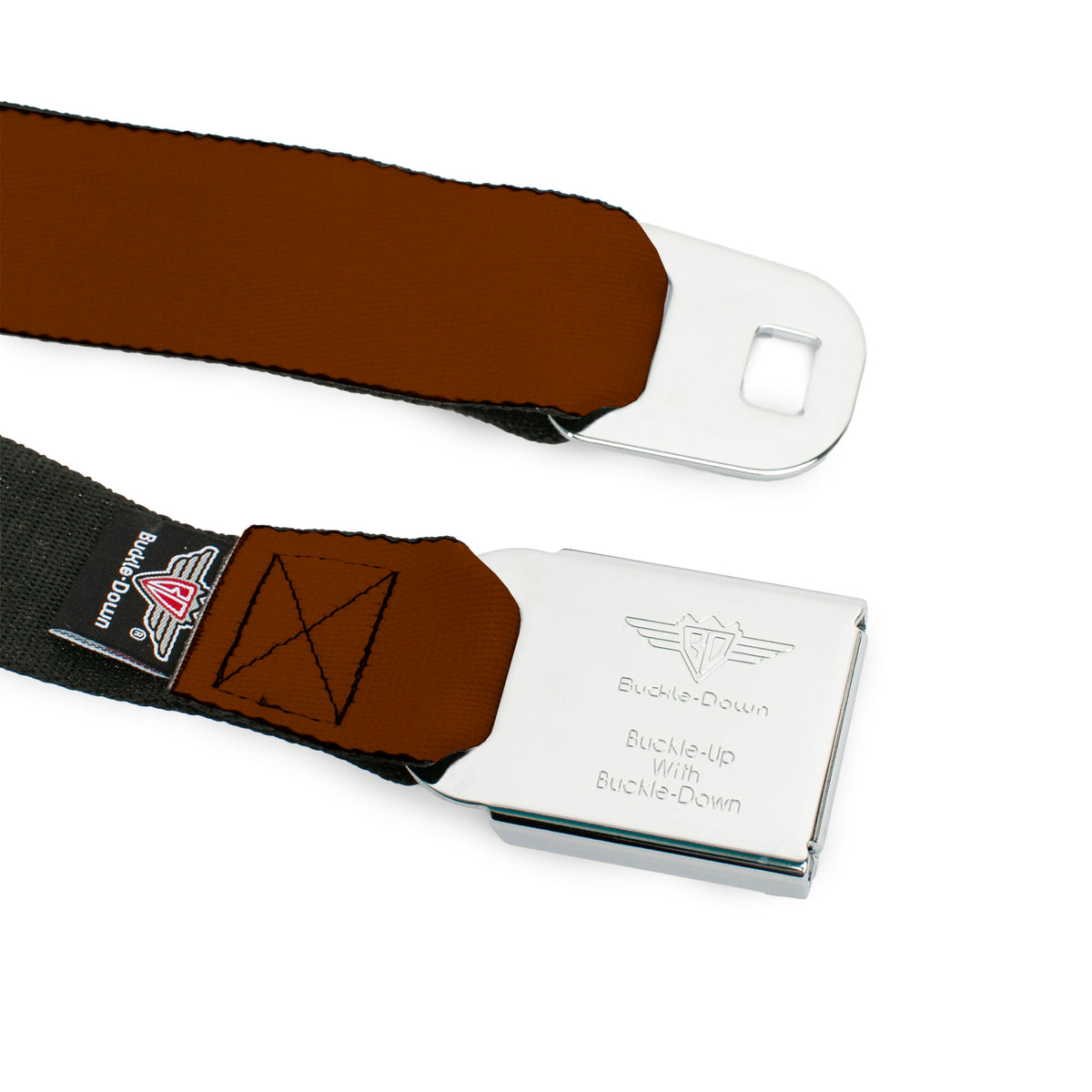 Ford Emblem Seatbelt Belt - Brown Webbing Seatbelt Belts Ford