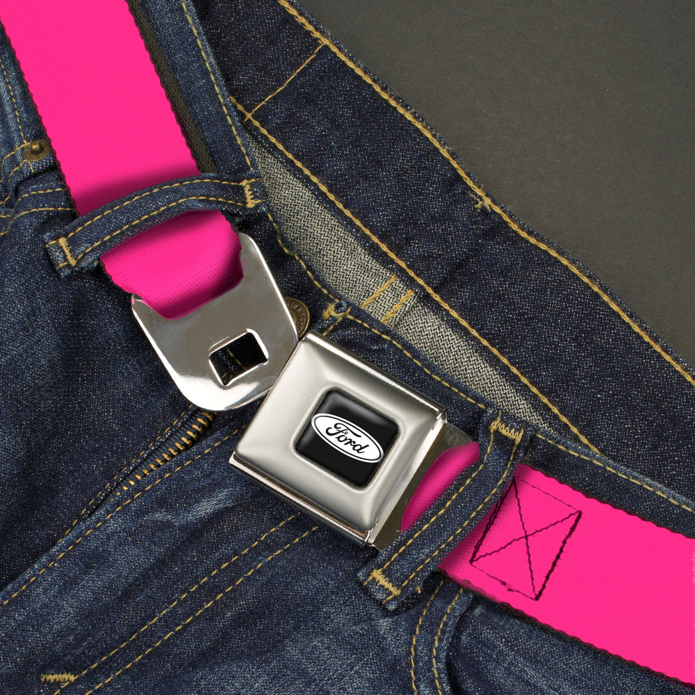 Ford Emblem Seatbelt Belt - Neon Pink Webbing Seatbelt Belts Ford