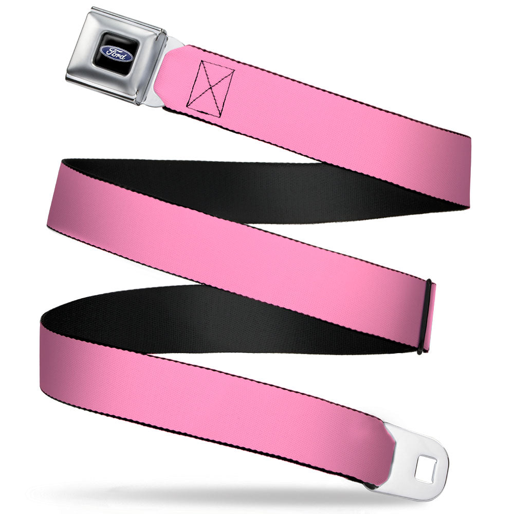Ford Oval Full Color Black/Blue Seatbelt Belt - Baby Pink Webbing Seatbelt Belts Ford