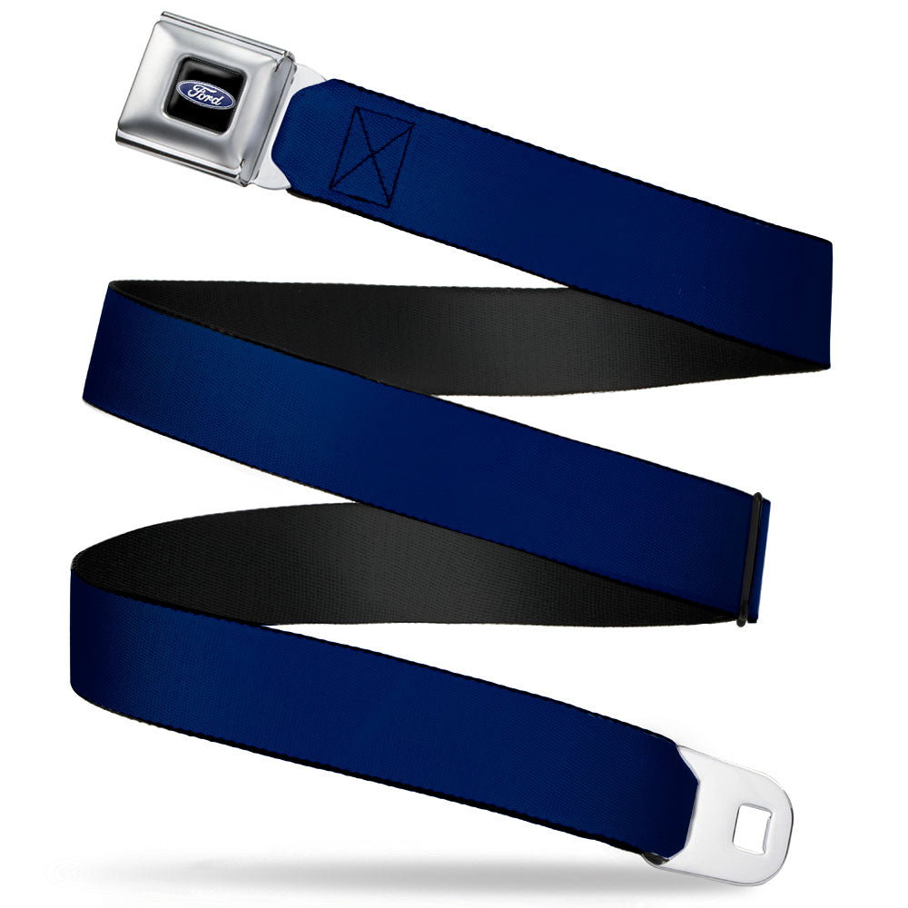 Ford Oval Full Color Black/Blue Seatbelt Belt - Navy Webbing Seatbelt Belts Ford