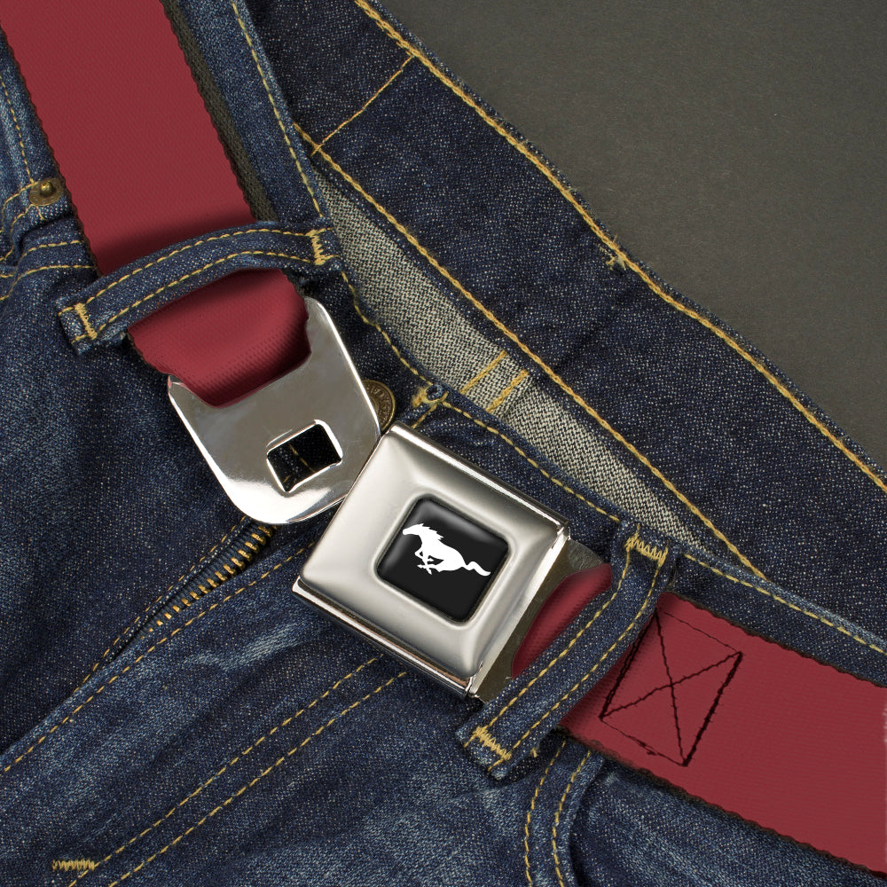 Ford Mustang Seatbelt Belt - Burgundy Webbing Seatbelt Belts Ford