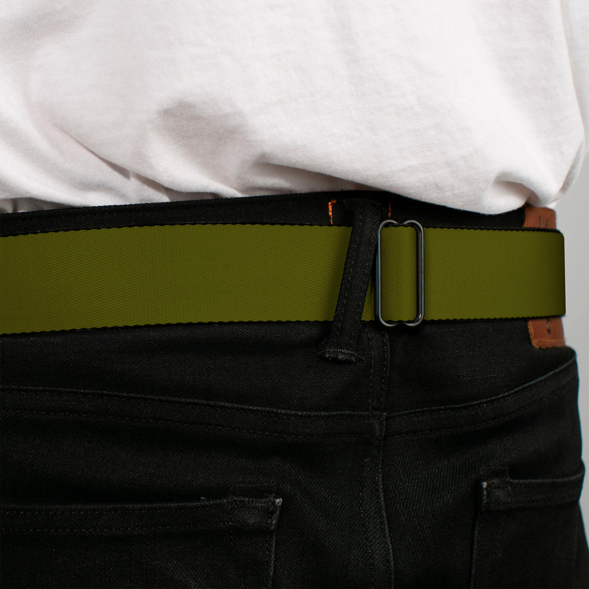 Ford Mustang Seatbelt Belt - Olive Webbing Seatbelt Belts Ford