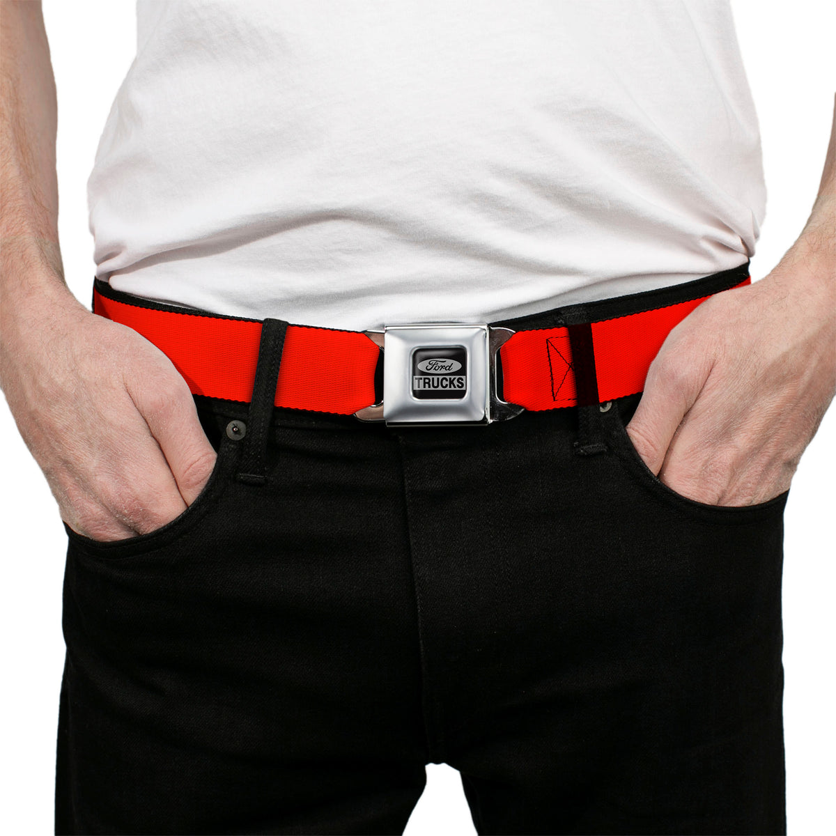 Ford Trucks Seatbelt Belt - Red Webbing Seatbelt Belts Ford