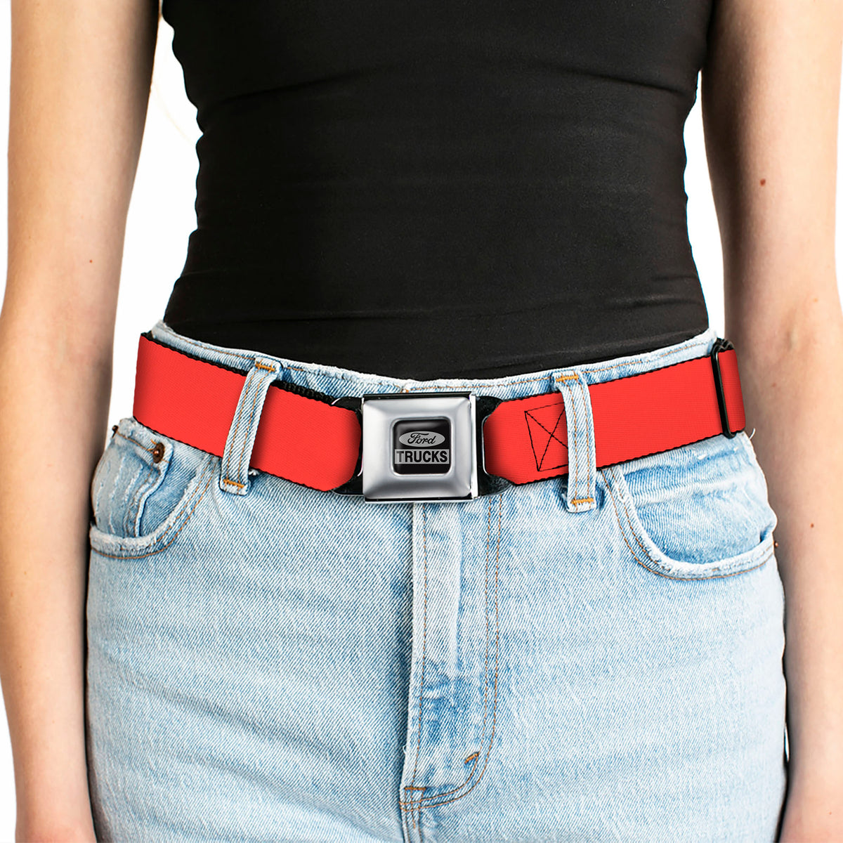 Ford Trucks Seatbelt Belt - Red Webbing Seatbelt Belts Ford