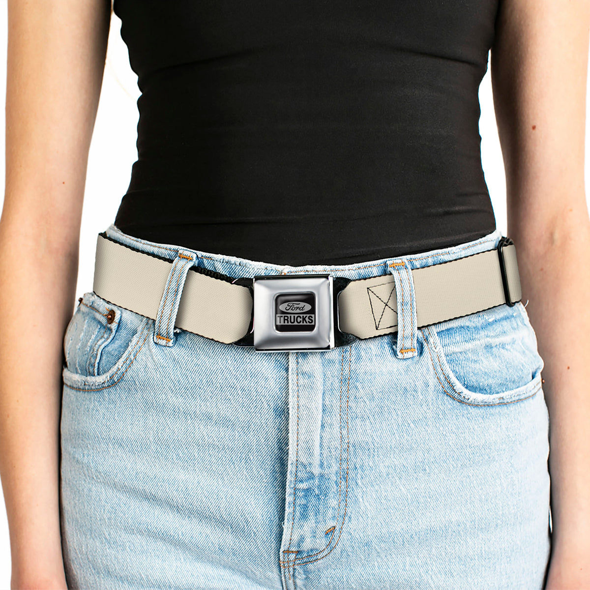 Ford Trucks Seatbelt Belt - Tan Webbing Seatbelt Belts Ford