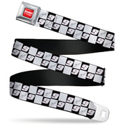 HENDRICK MOTORSPORTS Checker Logo Full Color Red/White Seatbelt Belt - Chase Elliott Autograph and #9 Checker Logo Black/White/Blue Webbing Seatbelt Belts Hendrick Motorsports
