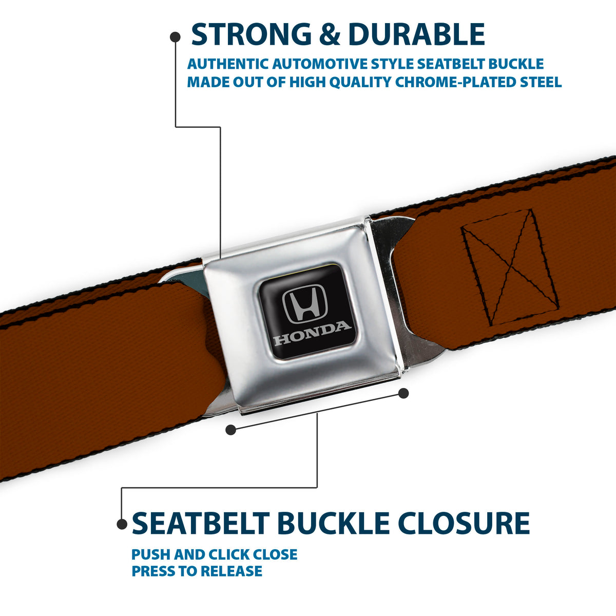 Honda Seatbelt Belt - Brown Webbing Seatbelt Belts Honda