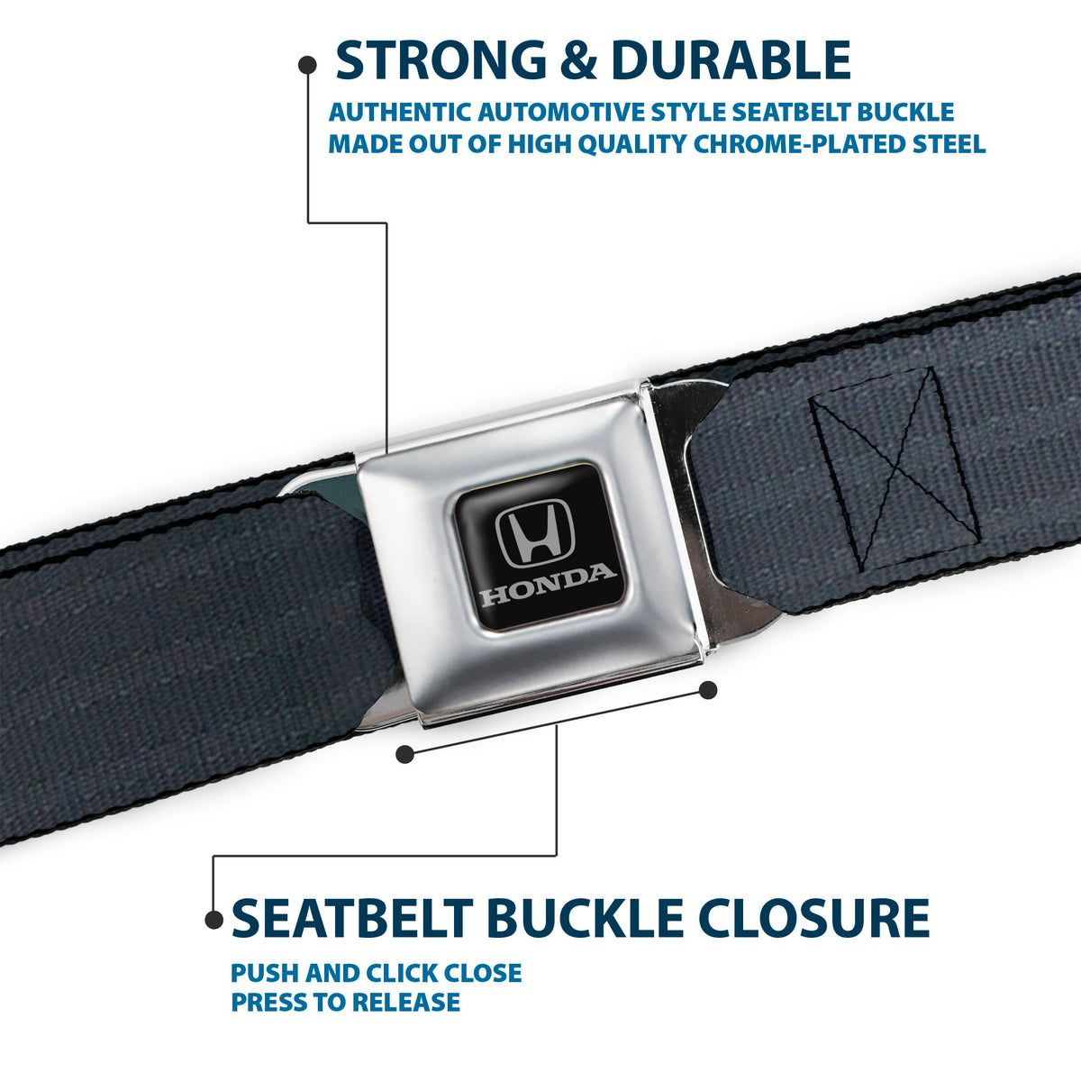 Honda Seatbelt Belt - Reclaimed Black Panel Webbing Seatbelt Belts Honda