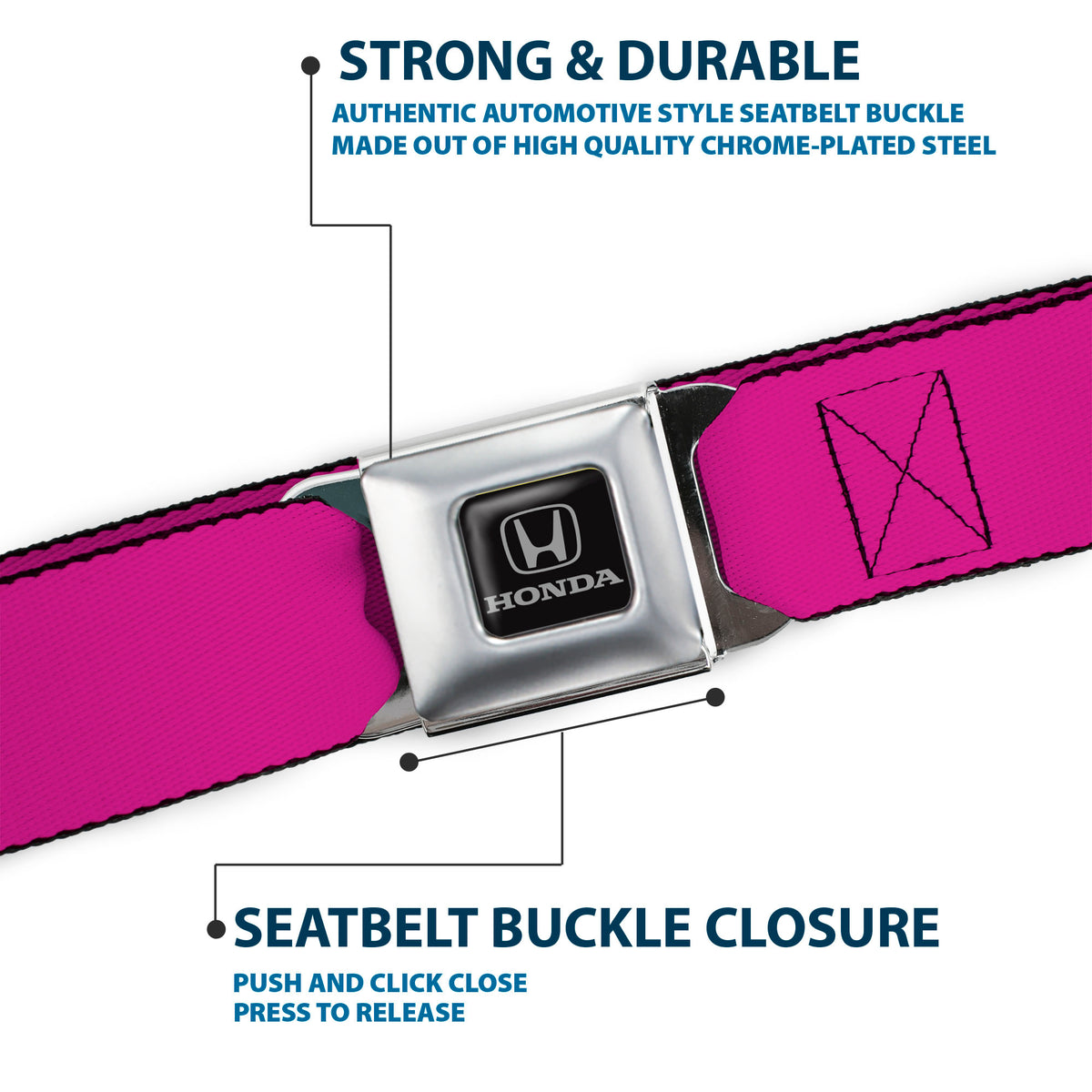 Honda Seatbelt Belt - Fuchsia Webbing Seatbelt Belts Honda