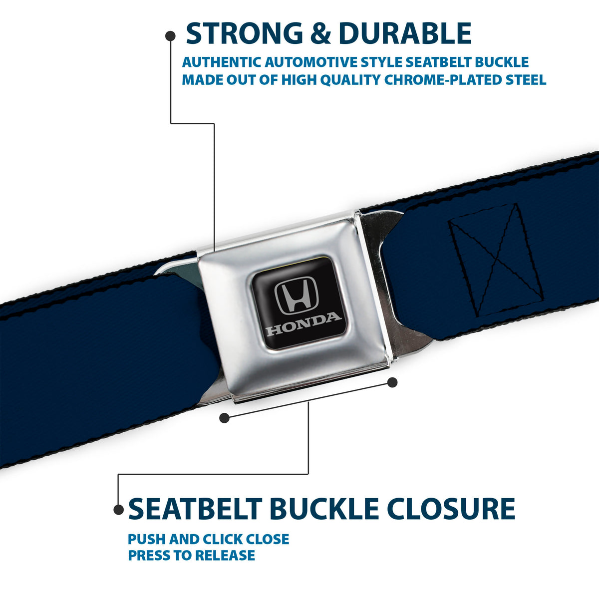 Honda Seatbelt Belt - Navy Webbing Seatbelt Belts Honda