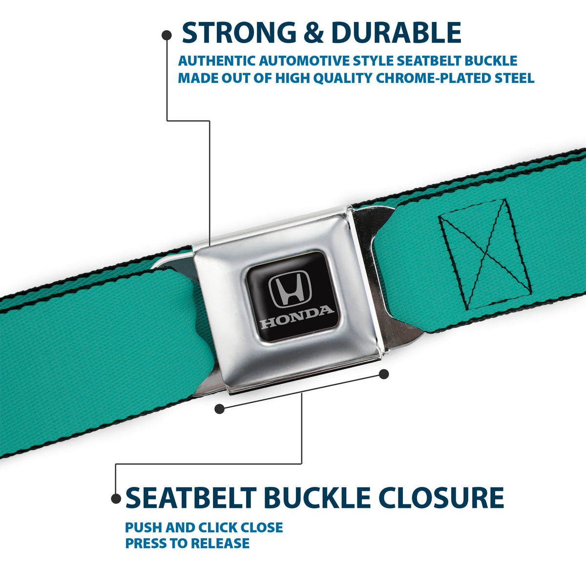Honda Seatbelt Belt - Teal Webbing Seatbelt Belts Honda
