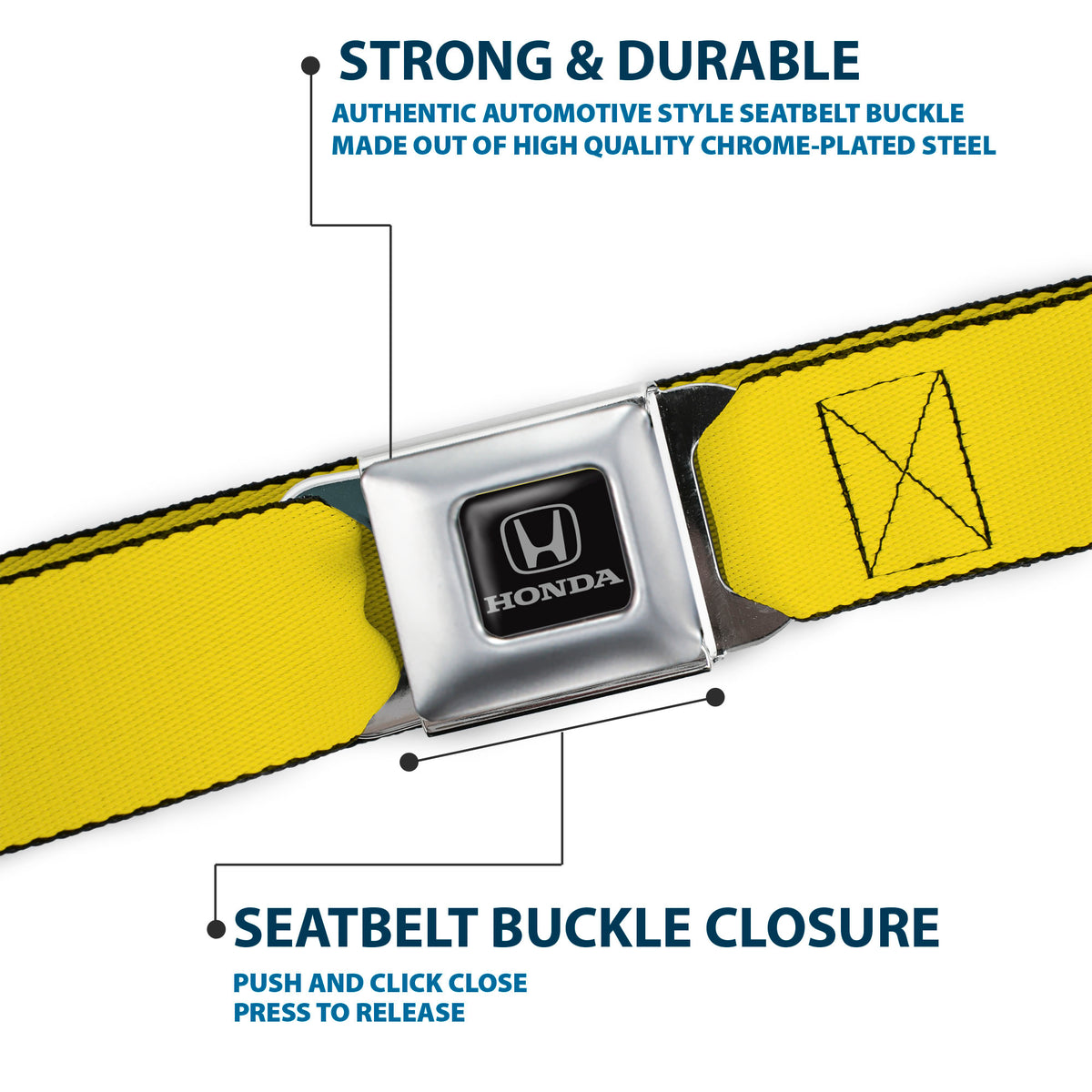 Honda Seatbelt Belt - Yellow Webbing Seatbelt Belts Honda