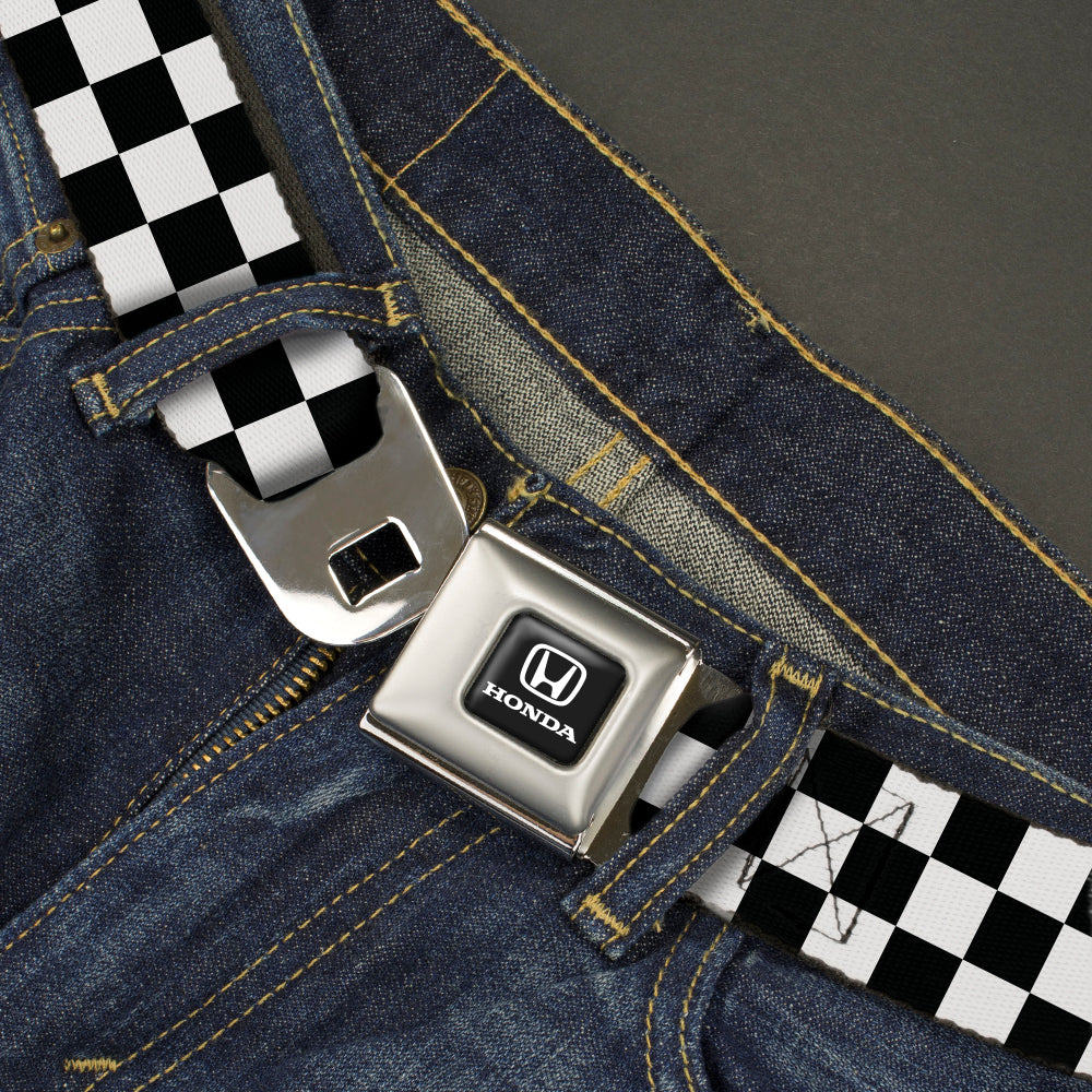 Honda Seatbelt Belt - Checker Black/White Webbing Seatbelt Belts Honda